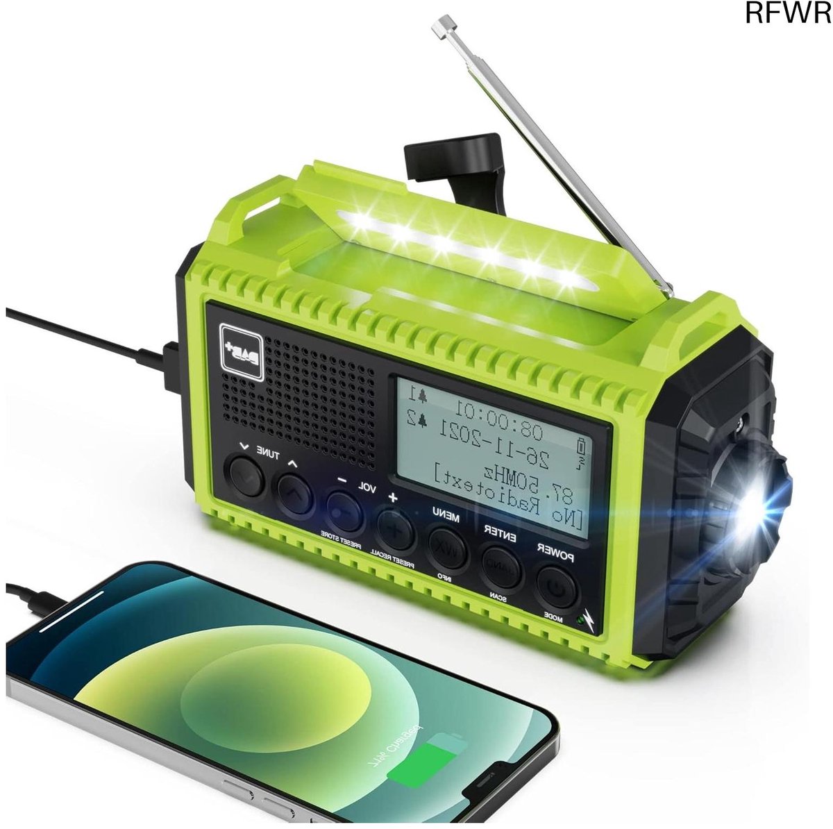Noodradio - Noodpakket Oorlog - Draagbare Radio - Powerbank Zonneenergie - Transistor Radio - nood gadget