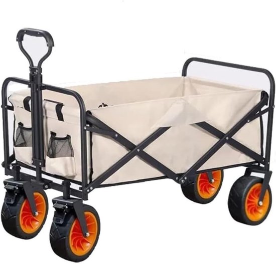 Bolderkar Tuinwagen - Transportwagen Outdoor - Boodschappen Vervoeren - Inklapbaar Stevig Frame - 150 Kg Draaglast - Zwart van Bolderkar — afbeelding 3