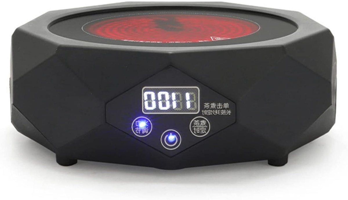 Elektrische Kookplaat - Theemaker Oven - Thee Zetten - Keramisch Verwarmen - 20.5 cm - Zwart
