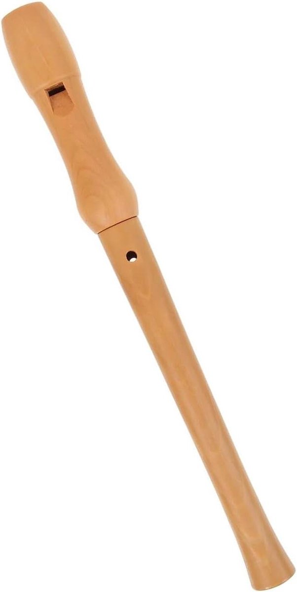 Houten Blokfluit - Sopraan Instrument - Muziek Leren - Duitse Stijl - 8 Gaats - Houtkleur