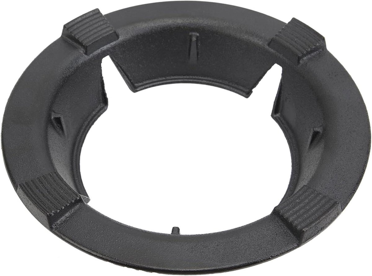 Gasfornuis Windring - Vlamverdeler - Energie Besparen - Universeel Antislip - 25.8 cm - Zwart
