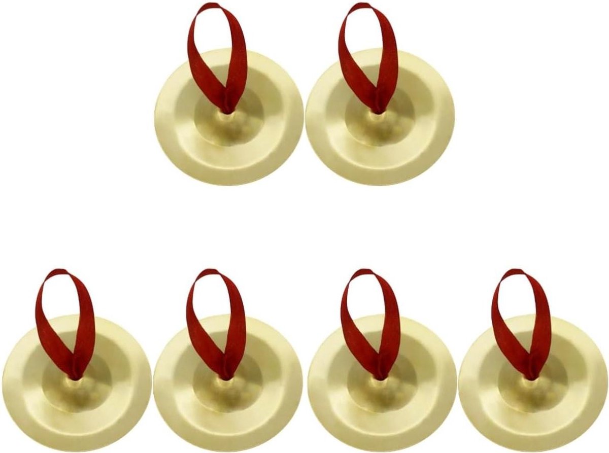 Vinger Bekkens - Muziek Percussie - Dans Muziek - Compact Duurzaam - 3 Paar - Goud