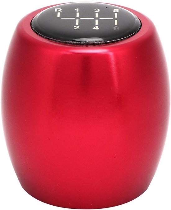 Pookknopkop Aluminium - Schakelhendel Deksel - Auto Interieur Upgrade - Universele Pasvorm - 5/6 Versnellingen - Rood — afbeelding 3