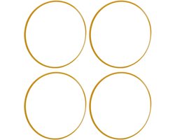 Naroote Wheel Rim Protector, Anti Impact Automotive Rim Ring Guard Aluminum Alloy Universal Scratch Proof 4pcs for 16 Inch Wheel Hub (YELLOW)