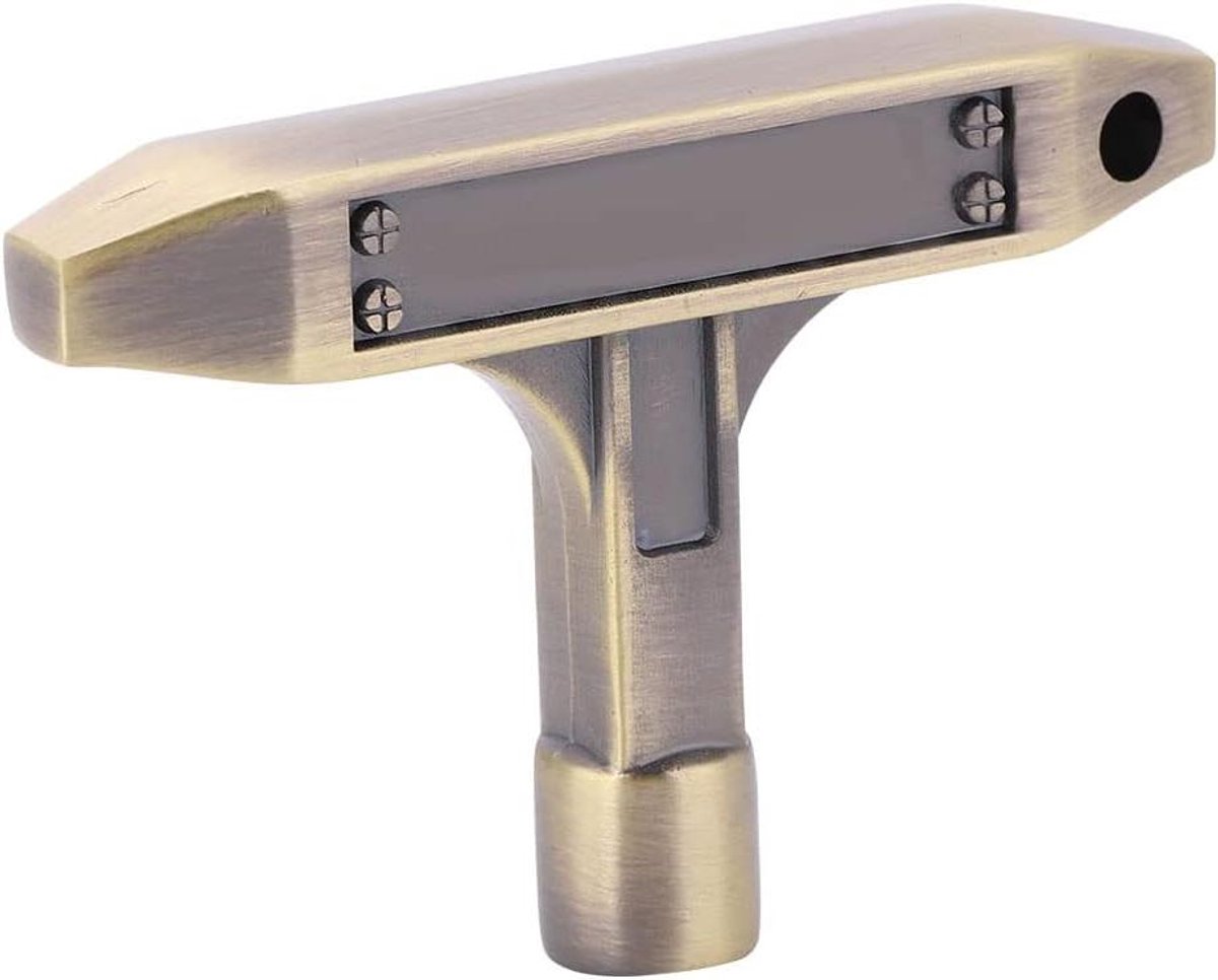 Drumsleutel - Stemgereedschap - Drum Stemmen - T-vormige grip - Compact formaat - Brons
