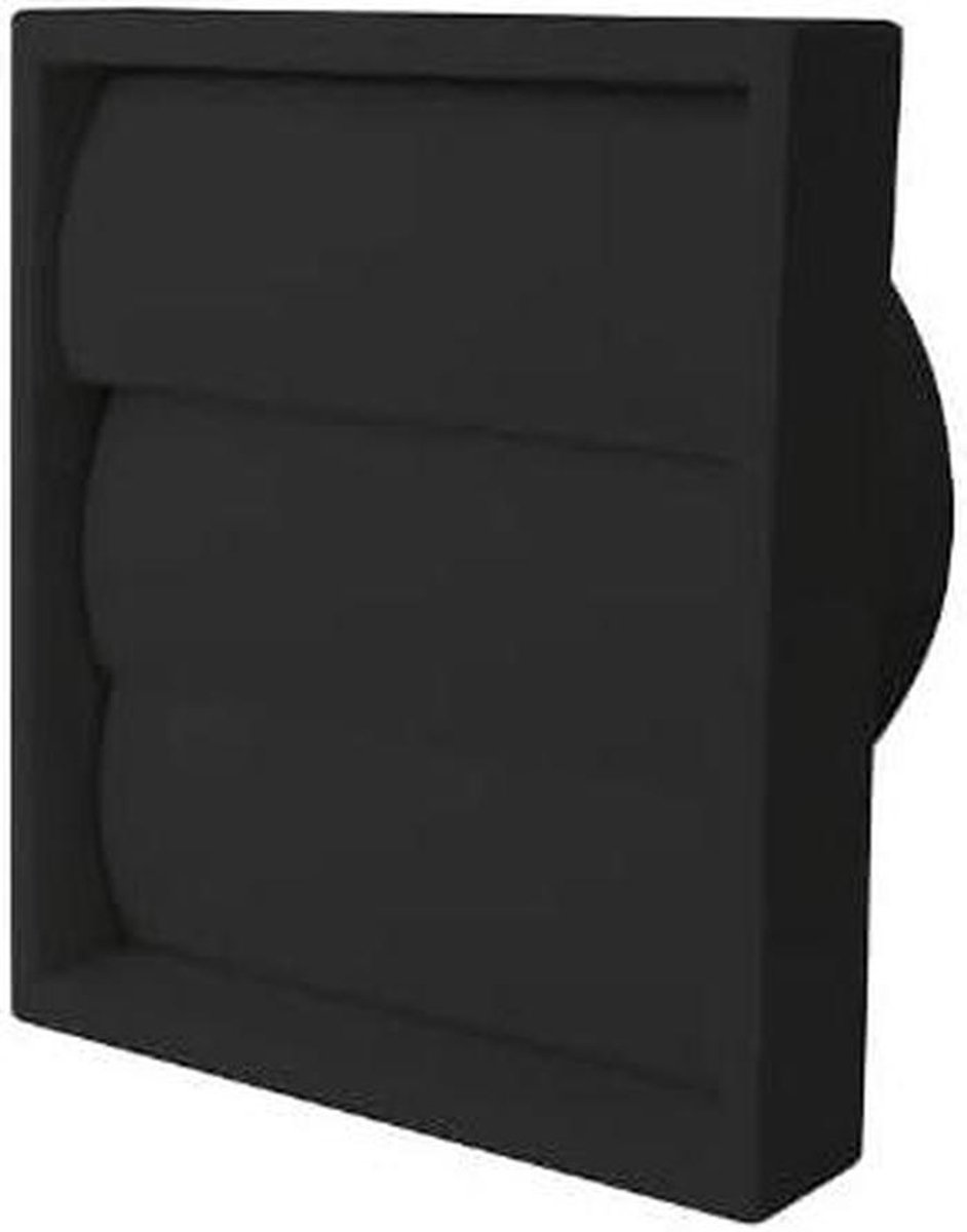 Ventilatierooster - Zwaartekrachtluiken - Luchtstroom Reguleren - Automatische Sluiting - 100mm - Zwart