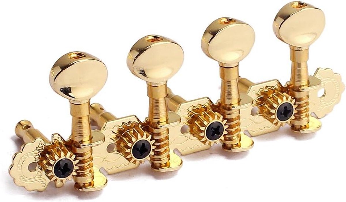 Stemmechanieken Set - Gitaar Stemmers - Snaarinstrument Stemmen - Rechts Links - 4R4L - Goud