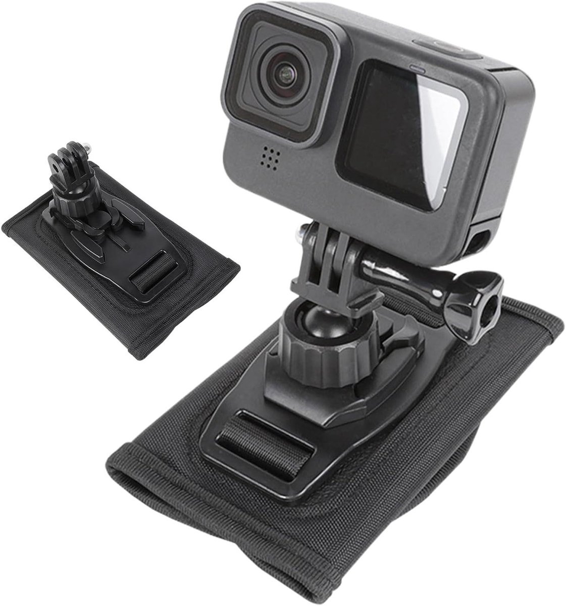 Camera Clip - Draagriem houder - Actieve opnames - Antislip schokbestendig - 99.79 gram - Zwart