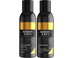 Keratine & BTX Haarherstel Set - No.1 & No.2 (2x 100ml) - Intensieve Proteïne Behandeling voor Beschadigd Haar