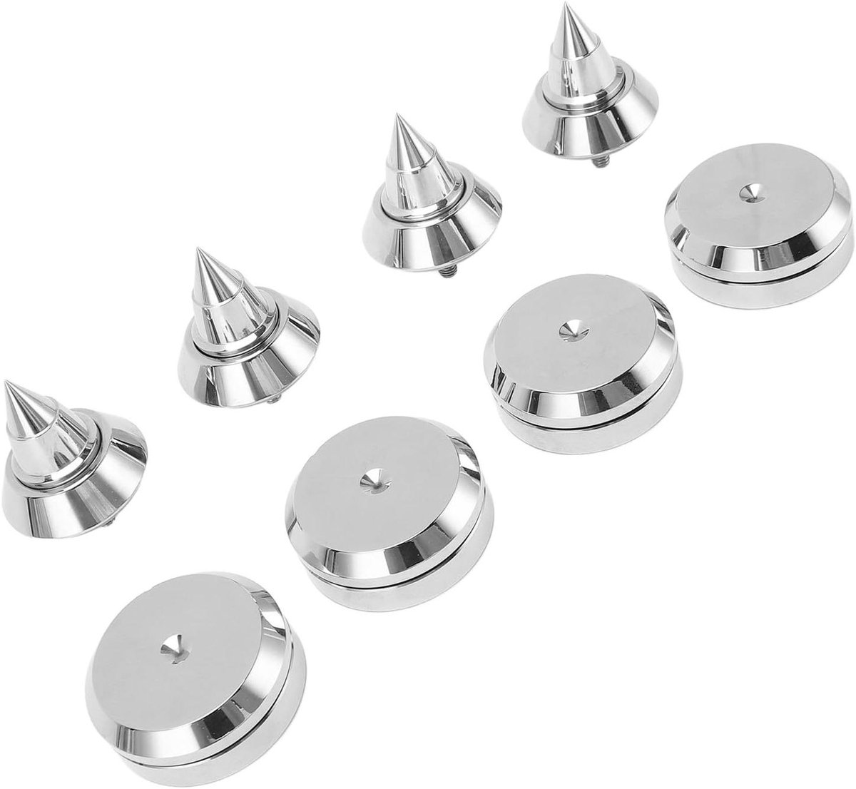 Luidspreker Isolatie Voeten - Demper Pads - Audio Verbetering - M6 Schroefdraad - 4 Sets - Zilver