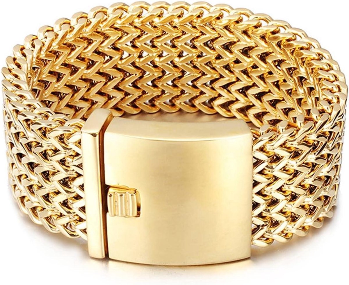 Heren Armband - Stijlvolle Accessoire - Dagelijkse Stijl - Minimalistisch Ontwerp - Verstelbaar - Goudkleurig