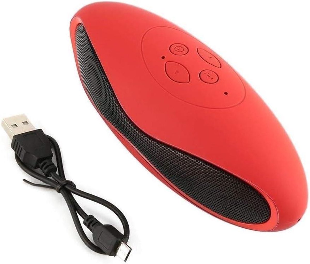 Draagbare Bluetooth Luidspreker - Muziek Speaker - Muziek Luisteren - 3D Stereo Surround - 150 x 60 x 55mm - Rood
