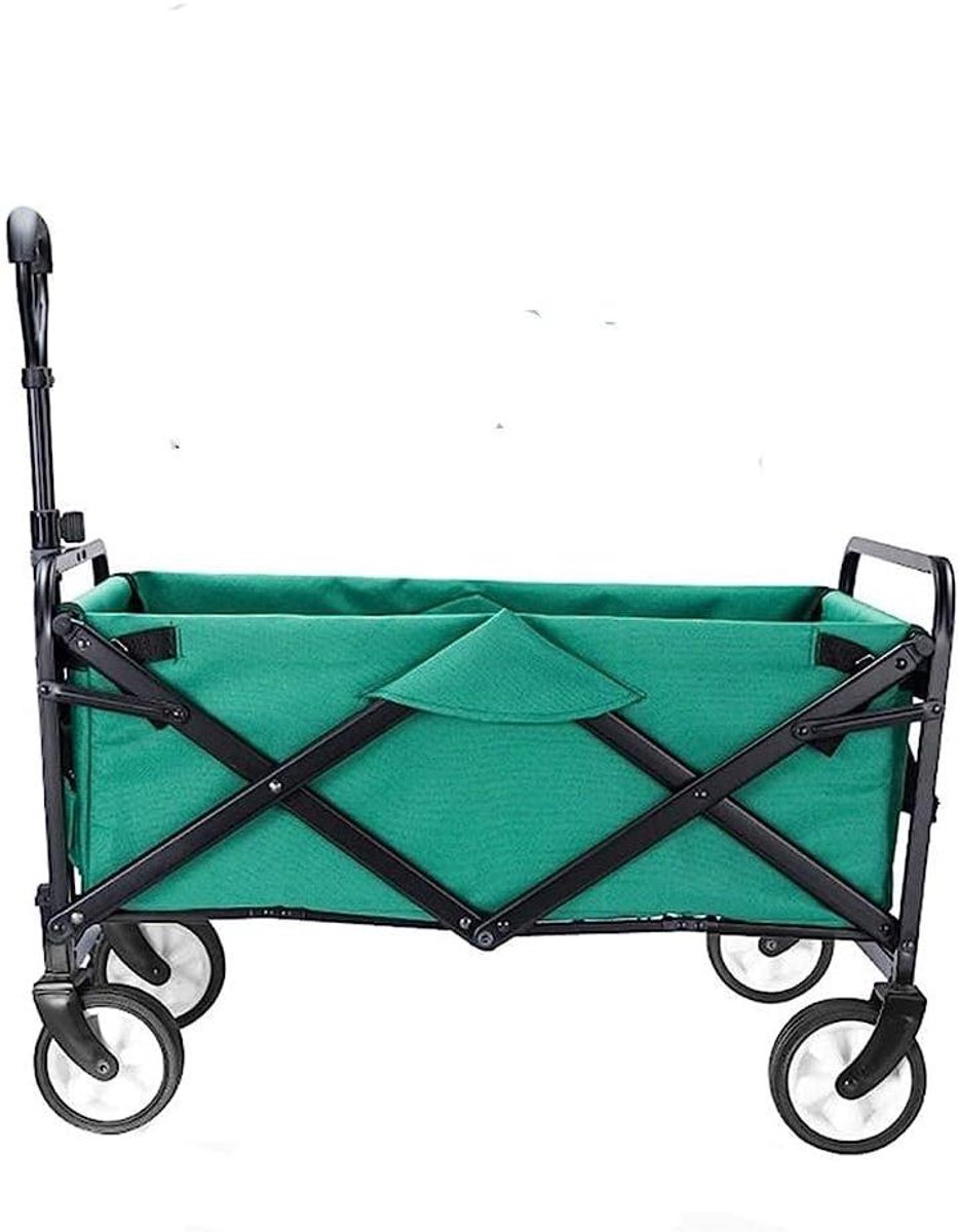 Kampeerkar Opvouwbaar - Tuinwagen Trolley - Buitenactiviteiten - Flexibele Handgreep - N.v.t. - Zwart