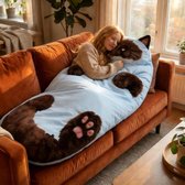 Katten Slaapzak - Dieren Deken - Kamperen en Ontspannen - Extra Zachte Voering - 175 x 80 cm - Multicolor