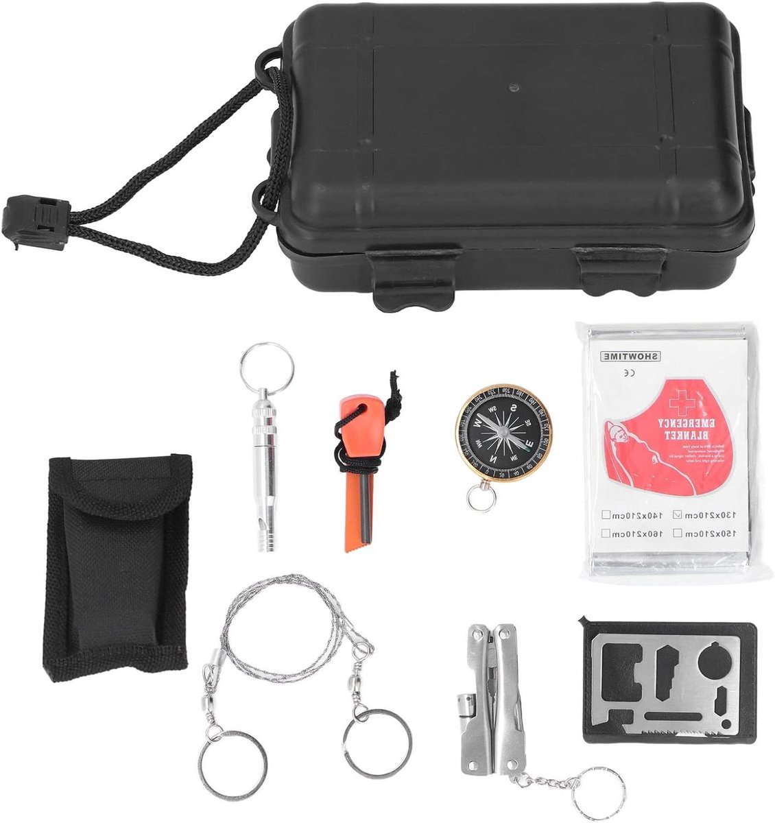 Noodpakket Uitrusting - Survival Kit - Reis Voorbereiding - Draagbare Opbergbox - 1 Stuk - Multikleur