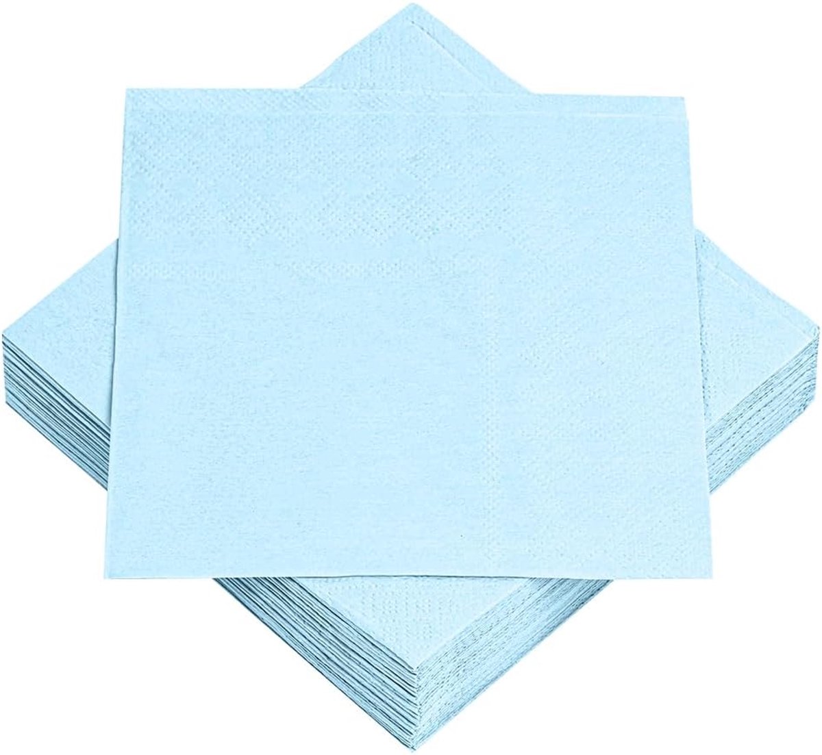 Servetten Papieren - Servetten - Tafel Servetten - Papier - Papieren Wegwerp Servetjes - Feestservetten - Voorjaar Servetten - Lunch/Diner Tafel Decoratie - 2 Laags - Lichtblauw - 33 x 33 cm - 40 Stuks - van Imperatoris