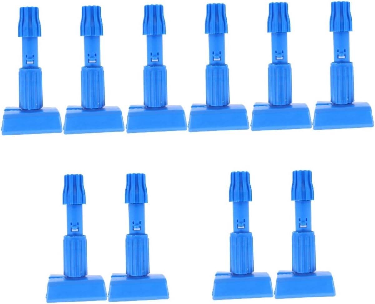 Dweil Clips - Mop Houder - Vloeren Reinigen - Afneembare Klem - 10 Stuks - Blauw