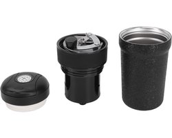 Koffiemolen Mok - Geïsoleerde Beker - Koffie Bereiden - Geïntegreerd Ontwerp - 300ml Capaciteit - Zwart