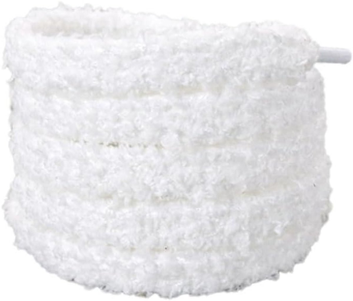 Pluche Veters voor Sneakers, 1 cm Brede Platte Veters, Vervangende Veters voor Sportschoenen, Hardloopschoenen en Gym Schoenen, Wit, 60 cm, Comfortabel en Duurzaam