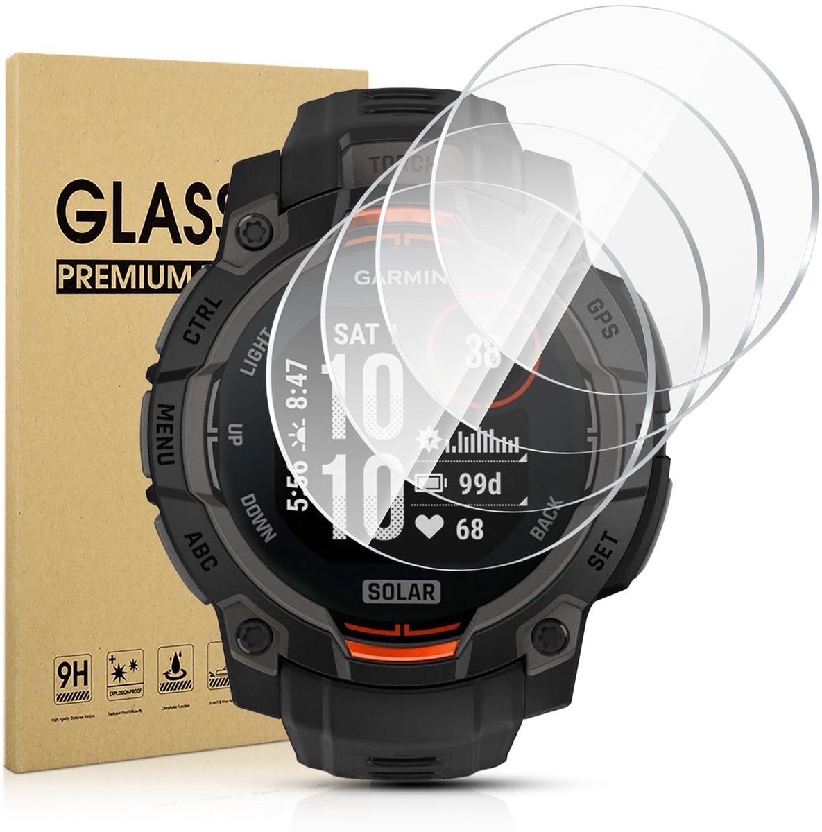 Cosensi - 4-Pack Schermbeschermer voor Garmin Instinct 3