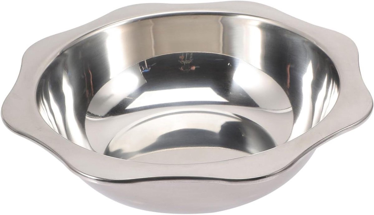 Roestvrijstalen Kookpan - Achtkantige Pot - Thuis Koken - Dik Bodem Ontwerp - 34.5 cm - Zilver
