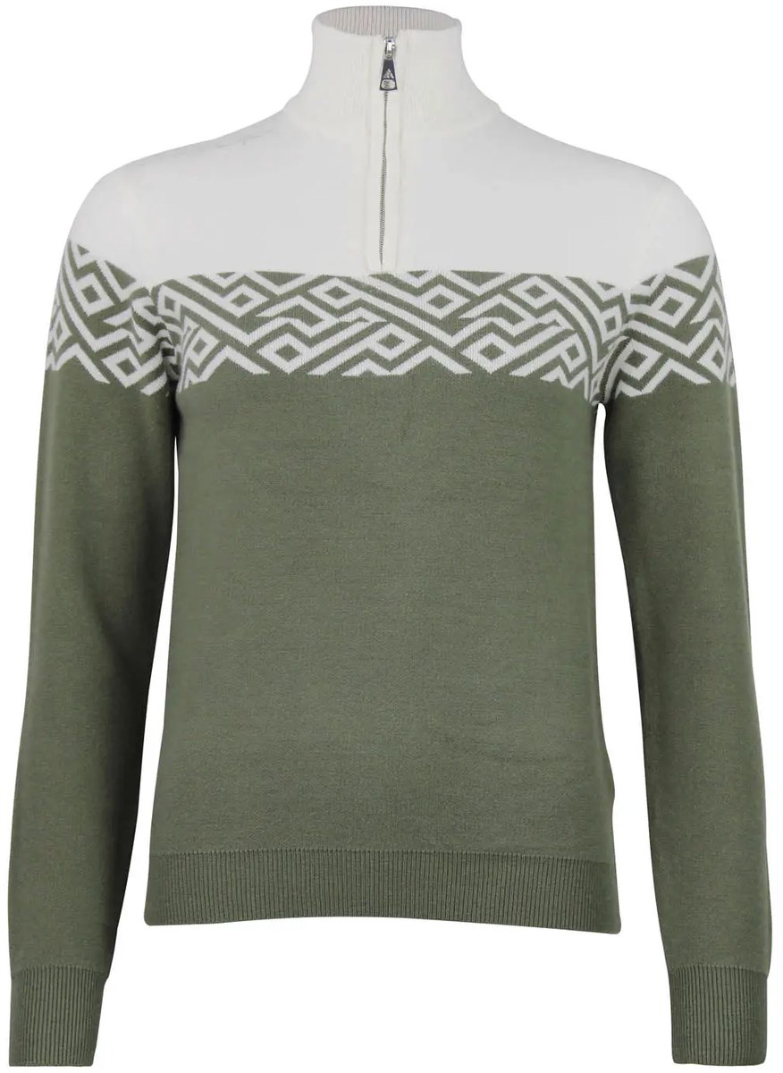 Dames col roulé 1/2 zip Peak Mountain Akar Creme