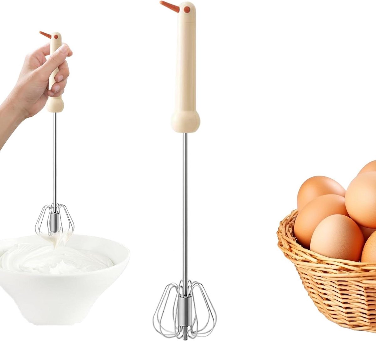 Keukenmixer Garde - Semi Automatisch - Beslag Maken - Energiebesparend Ontwerp - 34 cm - Beige