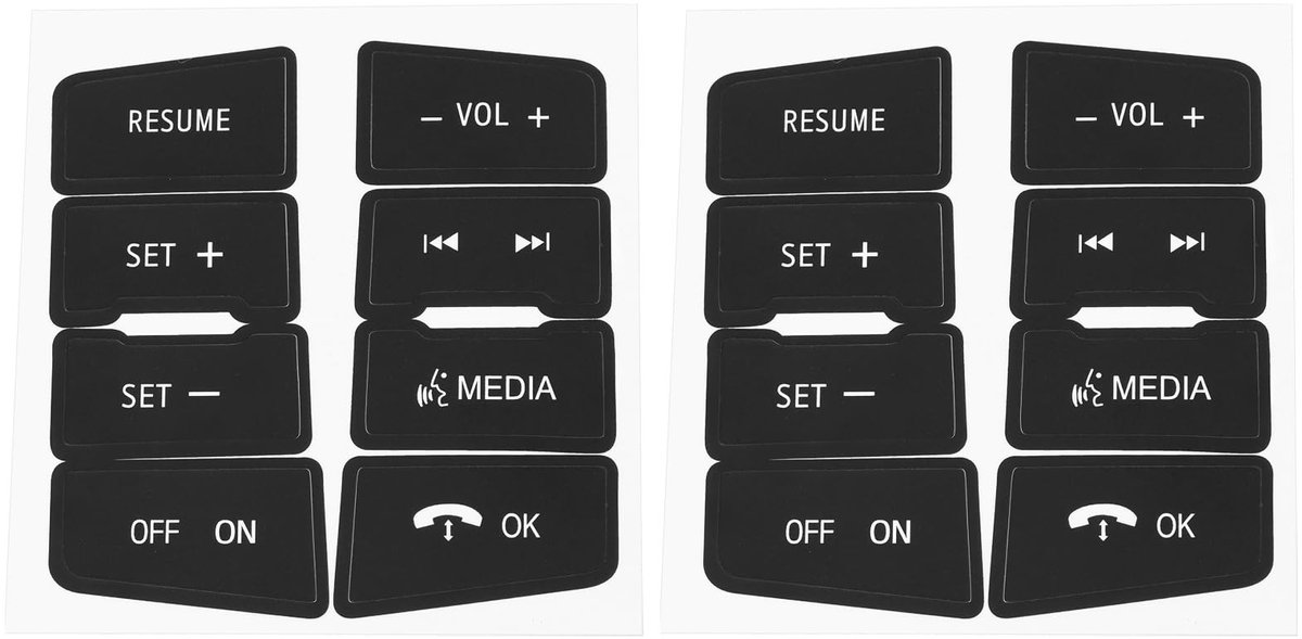 Dailygoods - Dailygoody - Stuurwiel Knop Stickers - Reparatiestickers - Matte Vinyl - Voor Ford Focus 2008-2010 - Eenvoudige installatie - Geschikt voor auto-