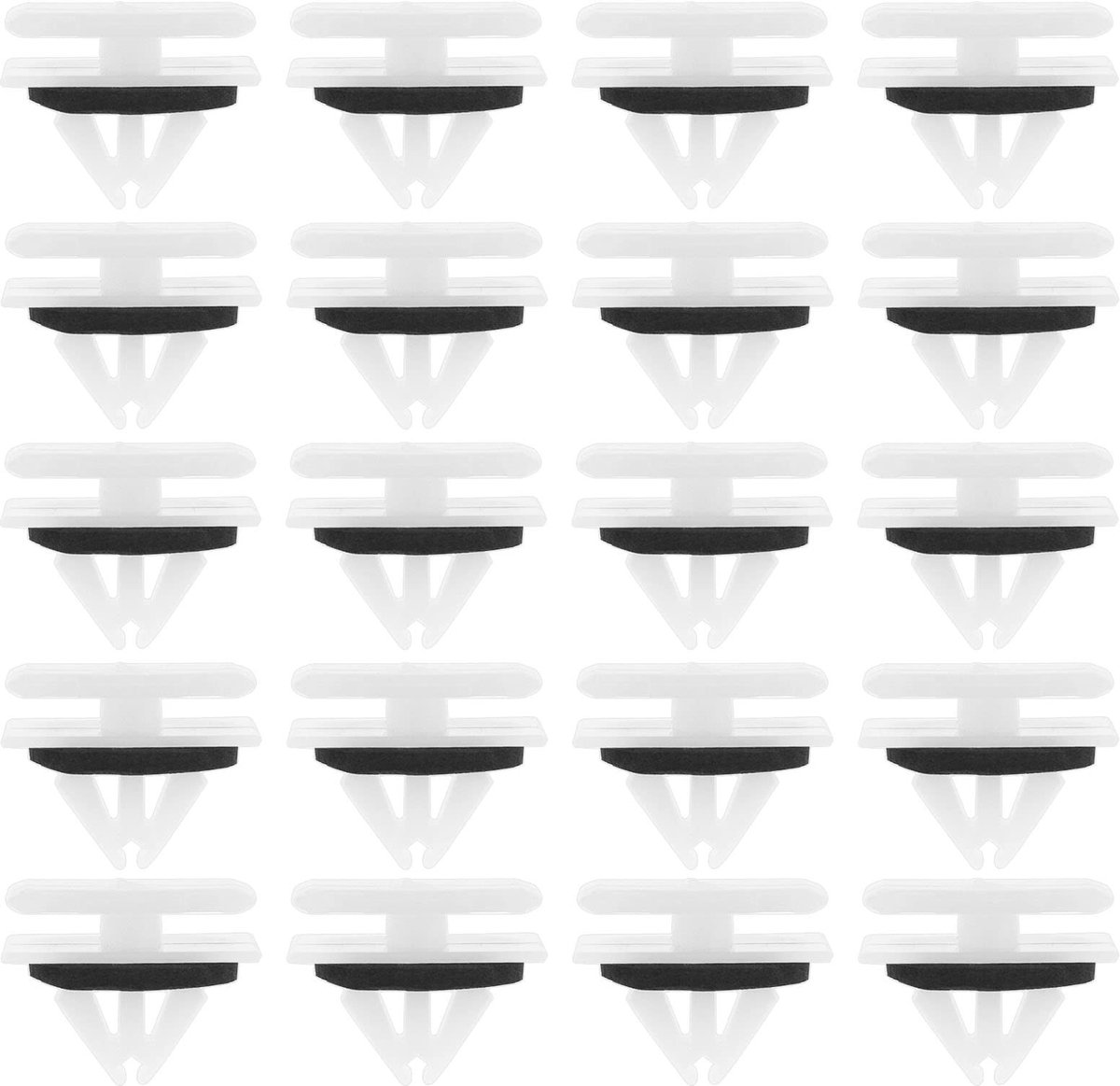 Dailygoods - Dailygoody - Auto Achterwiel Boog Flares - 20 Stuks - Vervangingsclips - Wit - Bevestigingsclips - Geschikt voor Va - 11548152