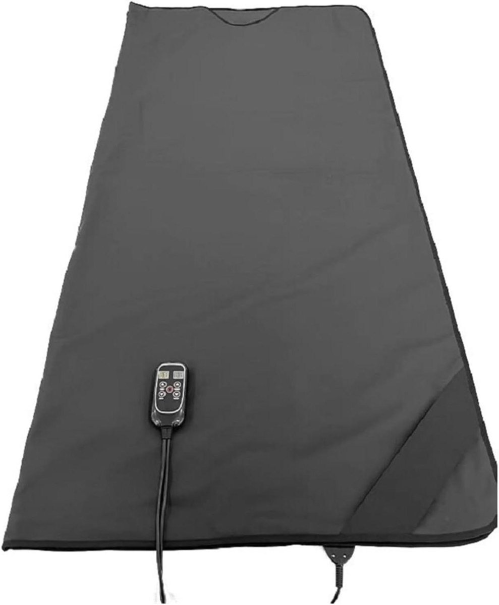 Infrarood Saunadeken - Lichaamsvormen Fitness - Ontspanning Thuis - Twee Zones - 180x180cm - Grijs
