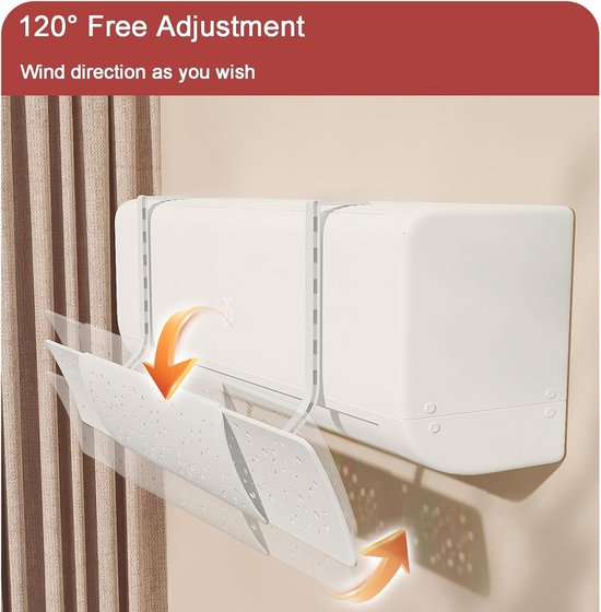 Airco Windscherm - Verstelbare Baffle - Comfort Verhoging - Intrekbaar Ontwerp - 50-88 cm - Wit — afbeelding 4