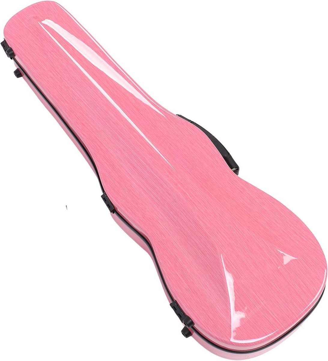 Vioolkoffer - Koffer voor viool - Muziek transport - Koolstofvezel bescherming - 4/4 - Roze