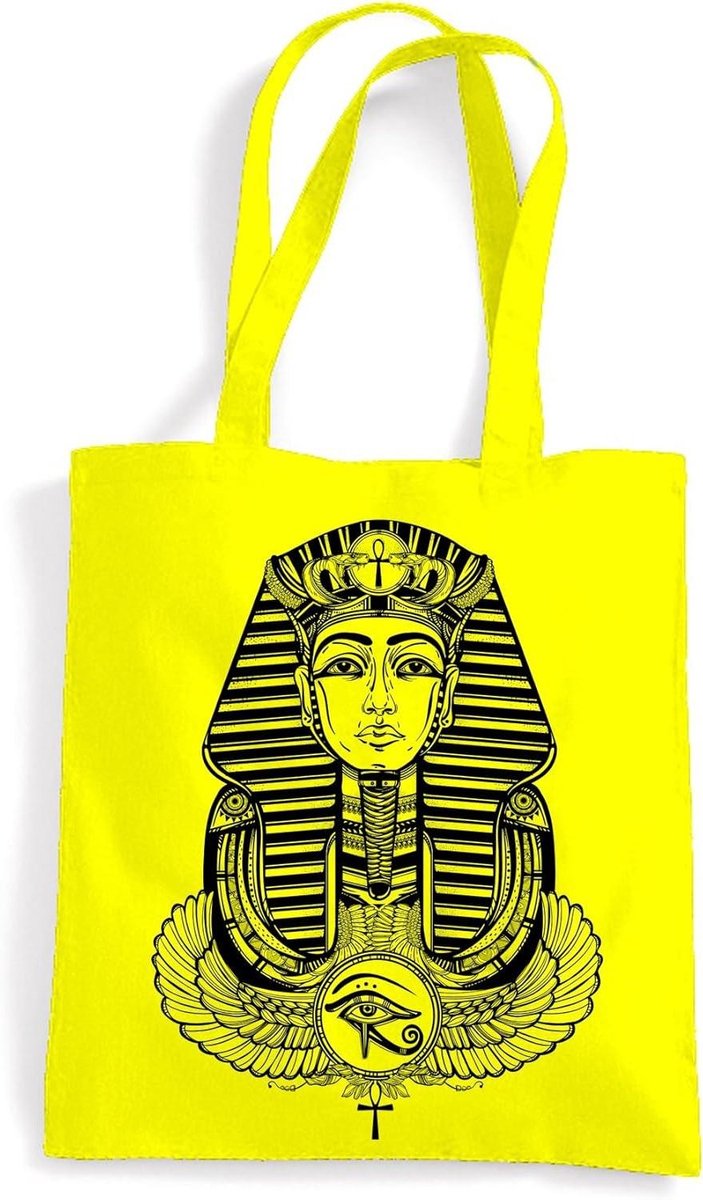 Schoudertas - Draagtas - Boodschappen Doen - Herbruikbaar Ontwerp - 42 x 38 cm - Geel