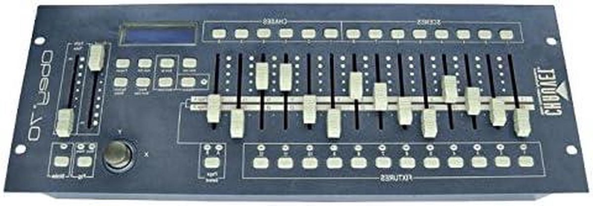 DMX Controller - Licht Mixer - Podium Verlichting - 12 Kanalen Bediening - Audio Visueel - Zwart