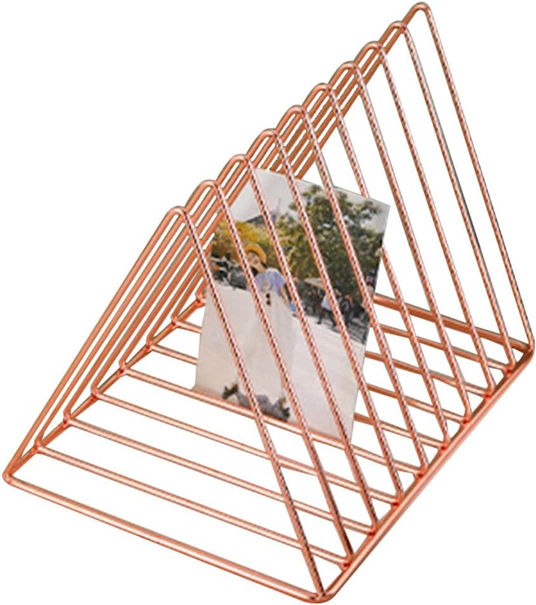 Boek Organizer - Tijdschrift Houder - Bureau Opruimen - Stijlvolle Roségoud - Set van 2 - Roségoud — cadeau in Wonen & Interieur - foto 7