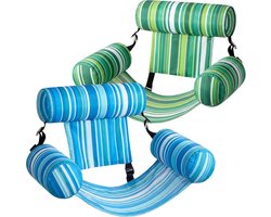 Set van 2 opblaasbare zwembadmatrassen - drijvende loungestoelen voor volwassenen