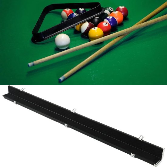 Biljartkeu Koffer - Keu Opberger - Biljart Spelen - Dubbele Keu Opslag - 152 cm - Zilverkleurig — afbeelding 2