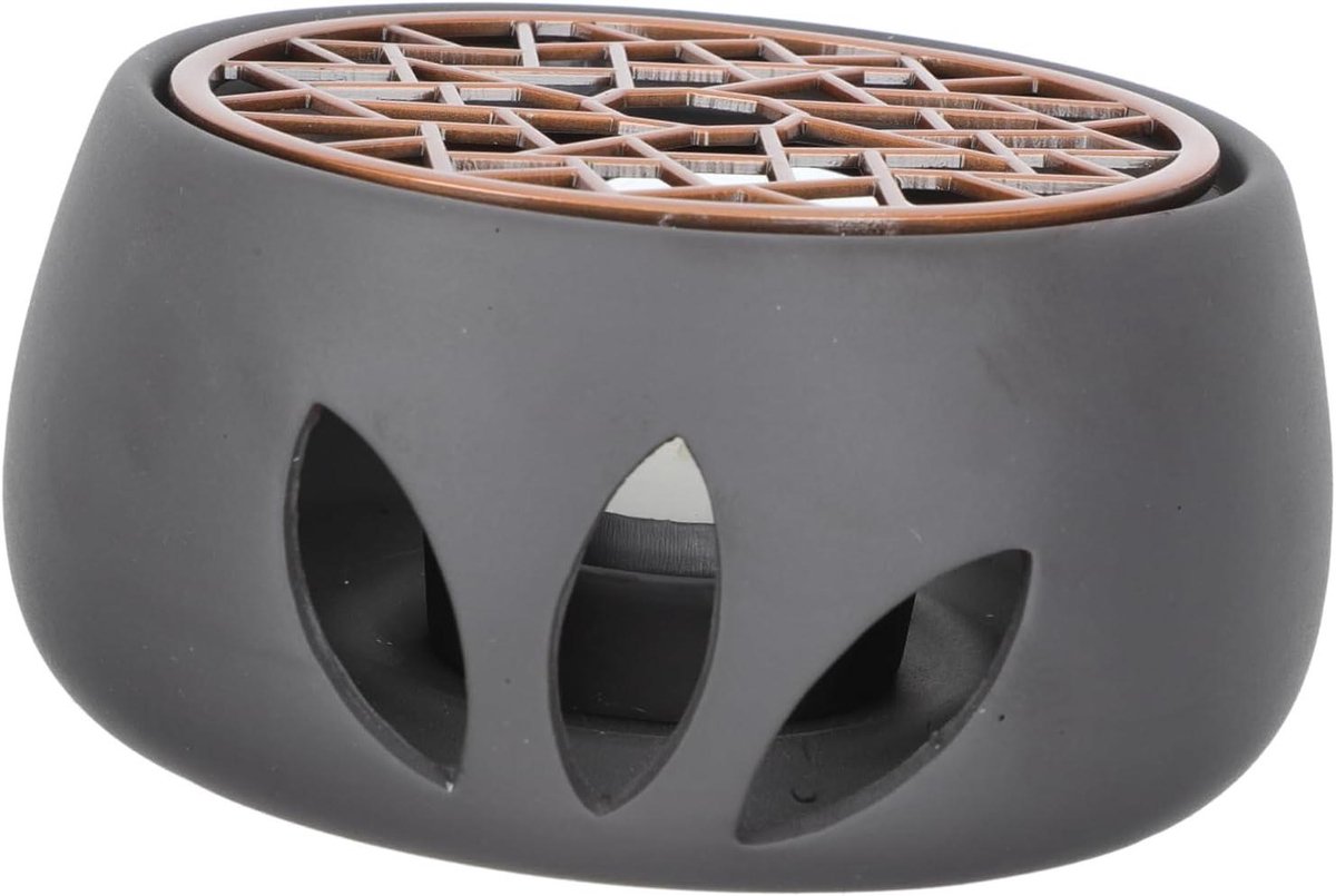 Thee Warmhouder - Kaarsstandaard Theepot - Thee Warm Houden - Antislip Bodem - 392 Gram - Zwart