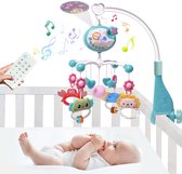 Baby Star Mobiel met Afstandsbediening voor de Wieg - Wiegspeelgoed - Hangend Speelgoed voor de Babywieg - Geschikt voor Meisjes en Jongens - Draagbaar en Mobiel - Blauw