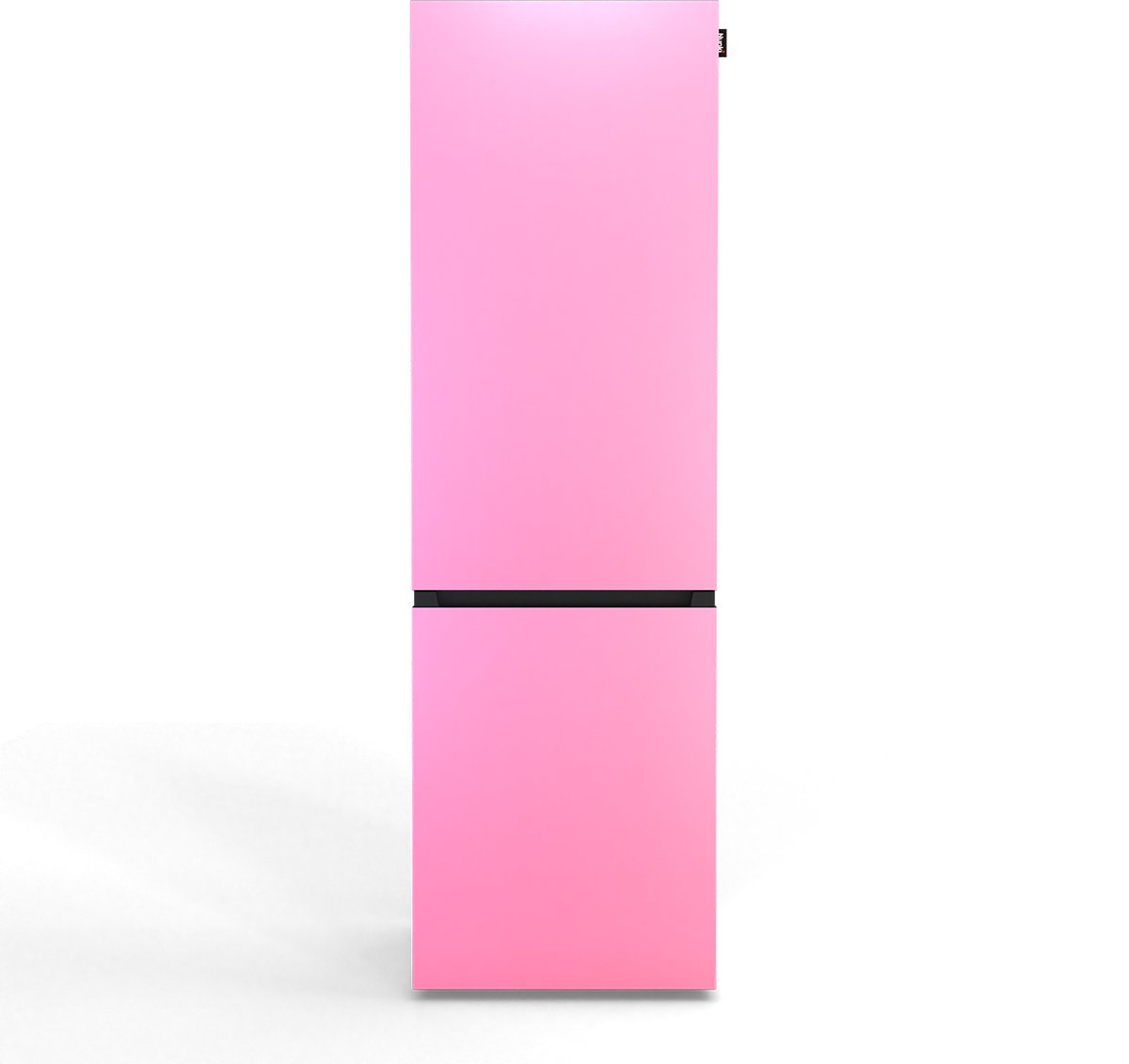 NUNKI LARGECOMBI-FBUB Combi Bottom Koelkast, E, 198+66l, Bubblegum Pink Satin Front