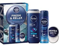 NIVEA MEN Fresh & Relax Geschenkset Mannen - Cadeauset me...
