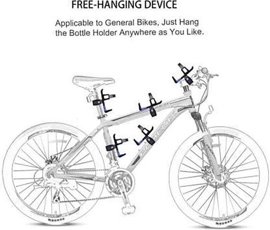 Bekerhouder - Bidonhouder voor op de fiets - Universele bekerhouder - Fleshouder - 14,8 x 8,6 x 8,5 cm - Lichtgewicht - Valbestendig - Geschikt voor dagelijks woon-werkverkeer, offroad-ritten, langeafstandsfietstochten en mountainbiken - Zwart — afbeelding 5