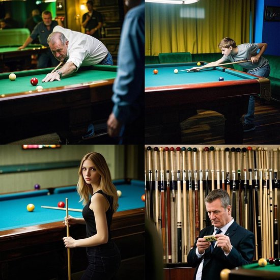 Biljartkeu Set - Poolkeu Snooker - Biljart Spel - 3/4 Split Ontwerp - 145 cm Lengte - Amber — afbeelding 3