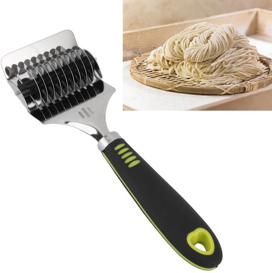 Dailygoods - Dailygoody - Roestvrijstalen Noedelsnijder - Pasta Snijder - Ergonomisch Ontwerp - Roestvrij staal - Keukengereedschap - Handmatig Gebruik - DIY Deegs van Dailygoods — afbeelding 5