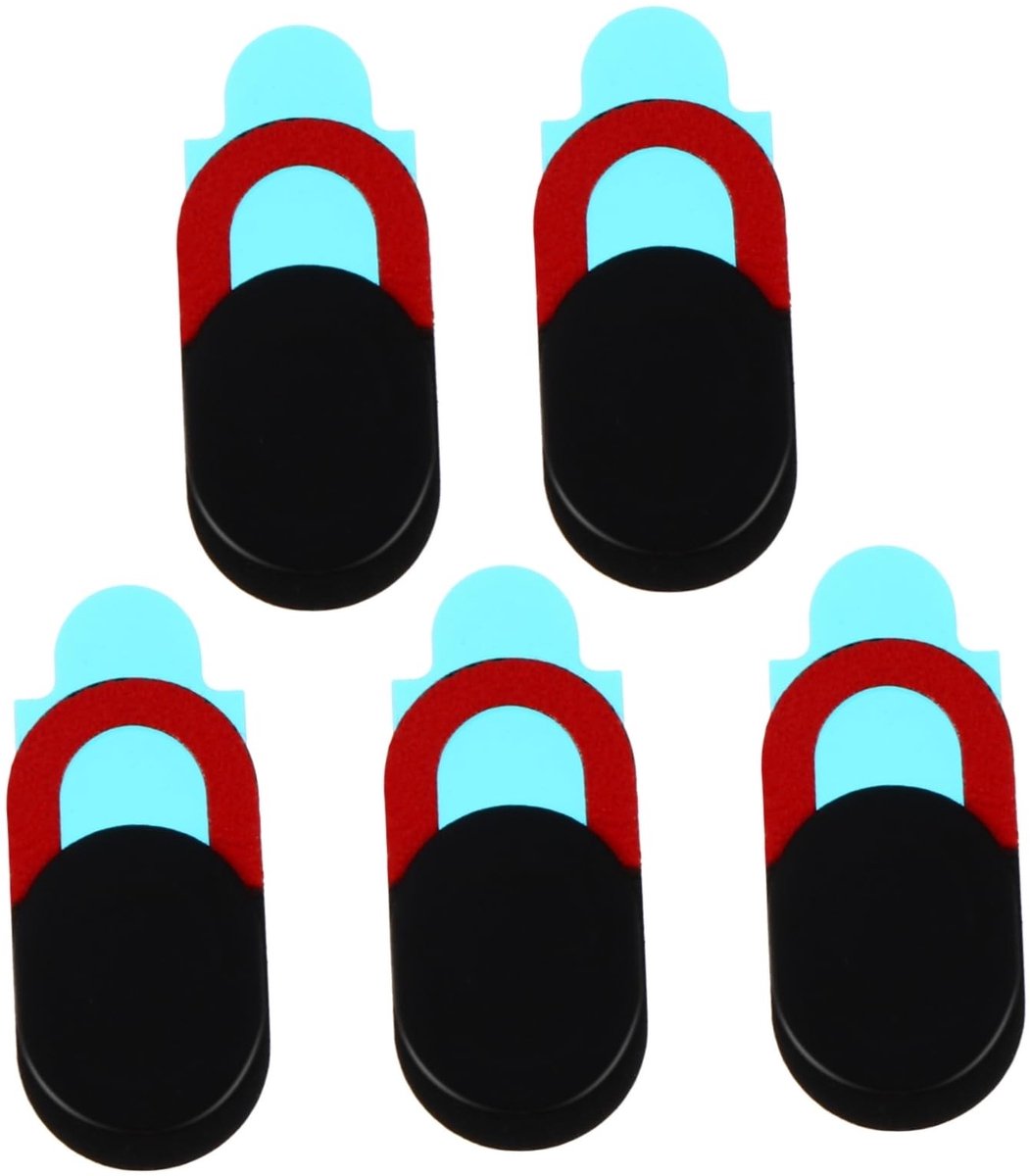 Dailygoods - Webcam Privacy Cover - Webcam Afdekking - Bescherming tegen ongewenste kijkers - Rood - Creatieve camera cover - Geschikt voor computer e