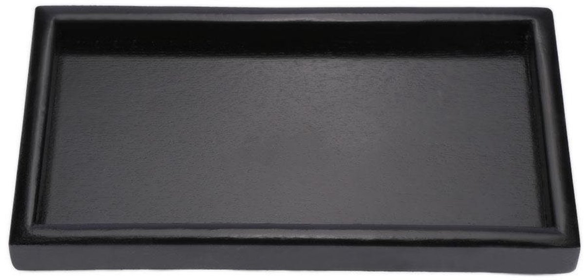 Dailygoods - Dailygoody - Houten Theeblad Rechthoekig Dienblad - Elegant Dienblad voor Thee en Koffie - Zwart - Perfect voor Restaurants en Thuis - Hoogwaardige Ho..