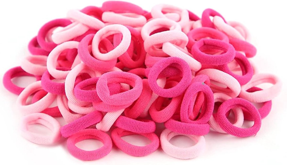Mini Haarbandjes - 100 Stuks Kleine Elastische Haartjes voor Vrouwen en Meisjes, Multikleurige Ponytail Bands, Perfect voor Dagelijks Gebruik en Sport