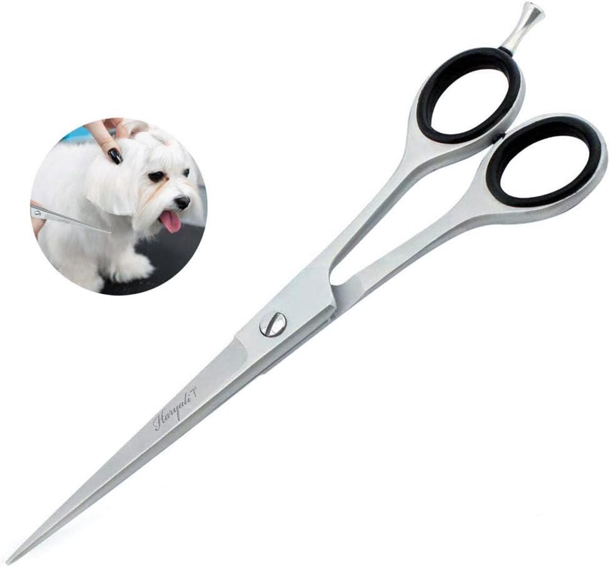 Haryali London 7 inch dierenbont schaar - Professionele Roestvrijstalen Vacht Trimmer voor Huisdieren