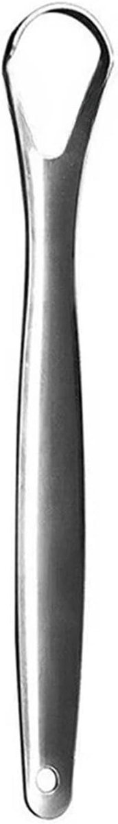 Tongschraper Set - Mondreiniger Gereedschap - Frisse Adem - Roestvrij Staal - 1 Stuk - Zilver