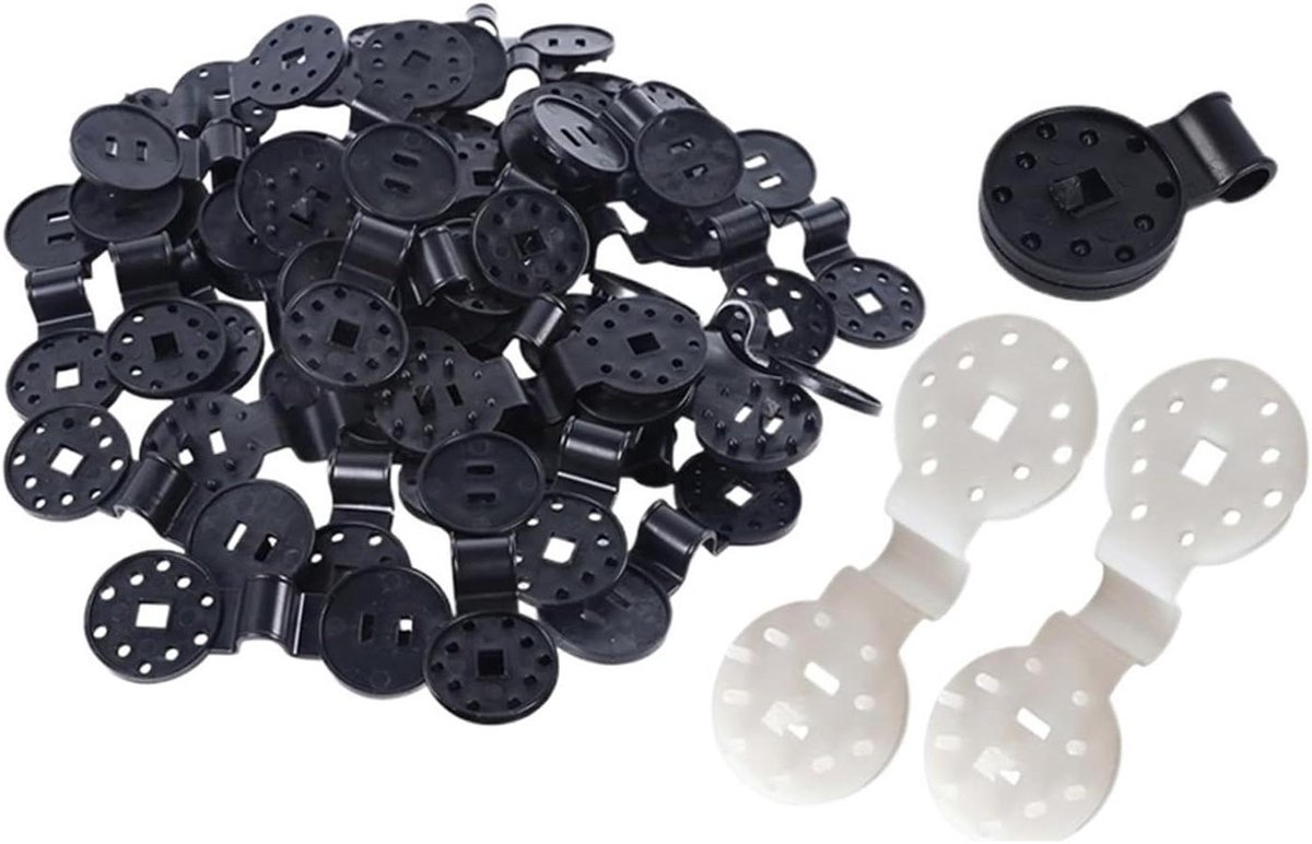 Mesh Clips - Schaduwdoek Bevestiging - Bescherming Tuin - Veelzijdig Gebruik - 50 Stuks - Wit